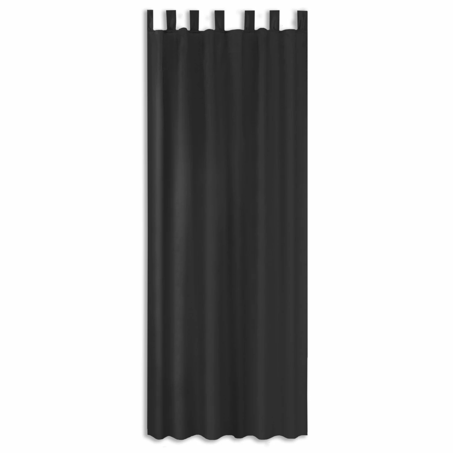 Schlaufenvorhang - schwarz - 140x235 cm 3 Schlaufenvorhang - schwarz - 140x235 cm