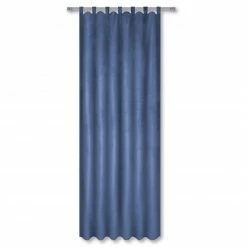 Schlaufenvorhang - blau - 140x235 cm