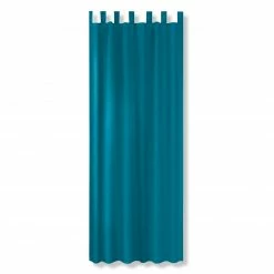 Schlaufenvorhang - petrol - 140x235 cm