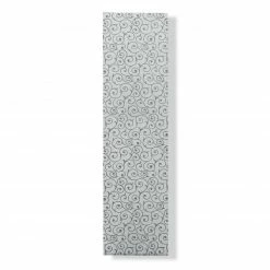 Schiebevorhang - silber mit Flockdruck - 60x245 cm