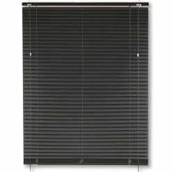 PVC-Jalousie - anthrazit - mit Zubehör - 60x160 cm