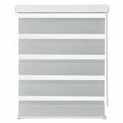 Doppelrollo - silber - 45x160 cm