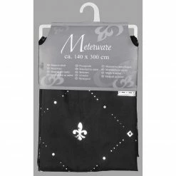 Velours-Stoff - schwarz-silber - Krone - 140x300 cm -Heimtextilien Verkäufe 2353215800 02 1600Wx1600H