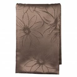 Jacquard-Stoff - taupe - Blumen - 140x300 cm