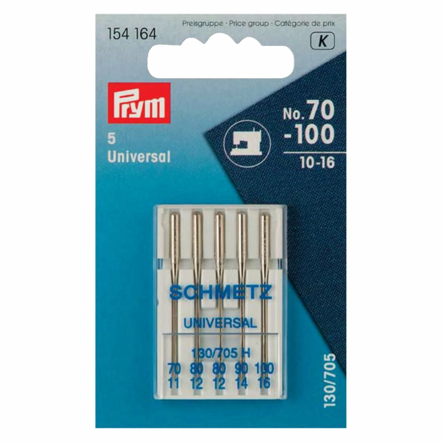 Nähmaschinennadeln - 5 Stück - Nr. 70-100 (10-16) 3 Nähmaschinennadeln - 5 Stück - Nr. 70-100 (10-16)