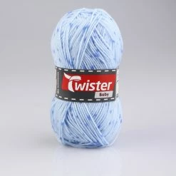 Wolle - blau - gefleckt - 50g