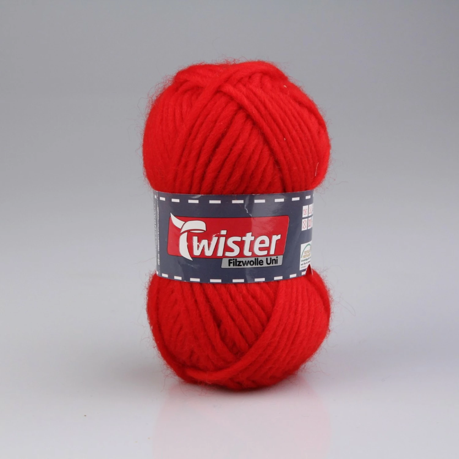 Wolle TWISTER FILZ UNI - rot - 50g 3 Wolle TWISTER FILZ UNI - rot - 50g