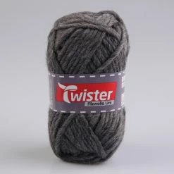 Wolle TWISTER FILZ UNI - grau meliert - 50g