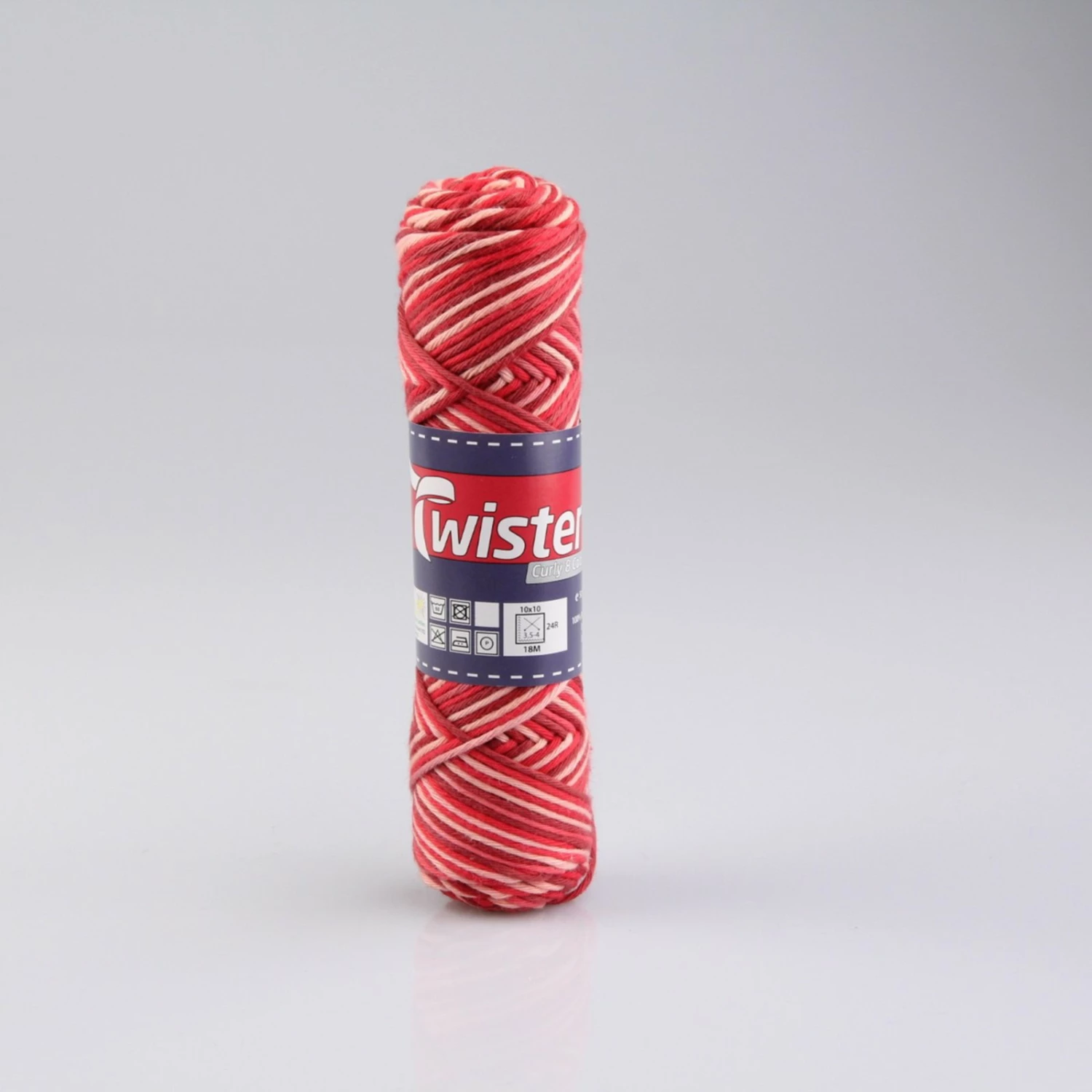 Wolle TWISTER CURLY COLOR - apricot-grau - 50g 3 Wolle TWISTER CURLY COLOR - apricot-grau - 50g