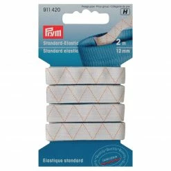 Elastic Gummiband STANDARD - weiß-orange - 2 Meter