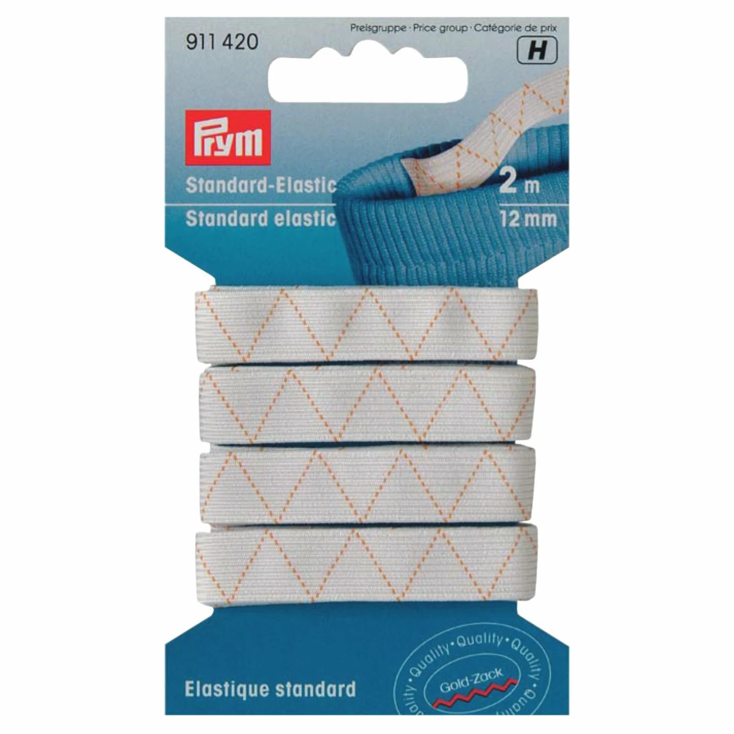 Elastic Gummiband STANDARD - weiß-orange - 2 Meter 3 Elastic Gummiband STANDARD - weiß-orange - 2 Meter