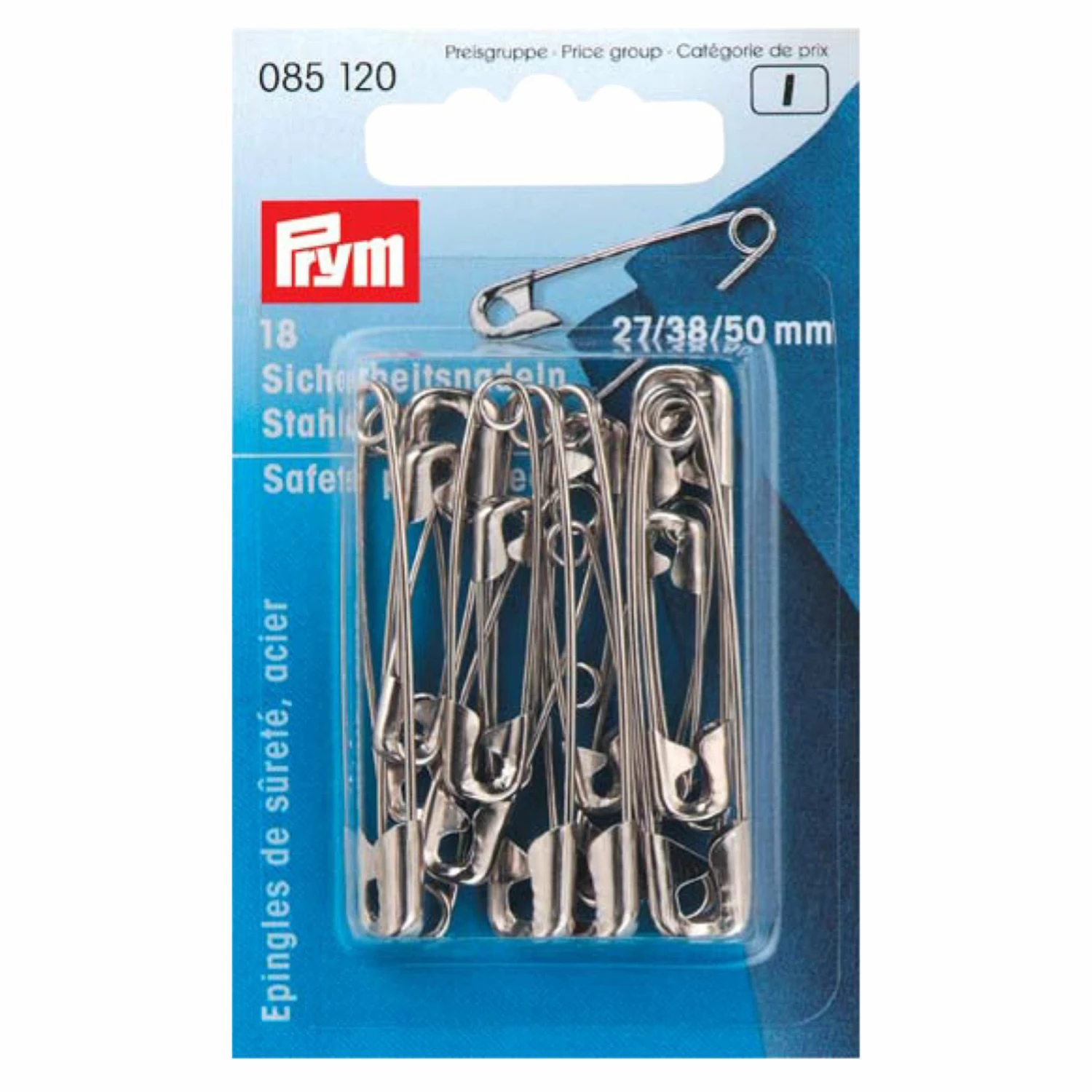 Sicherheitsnadeln - silber - 18 Stück 3 Sicherheitsnadeln - silber - 18 Stück