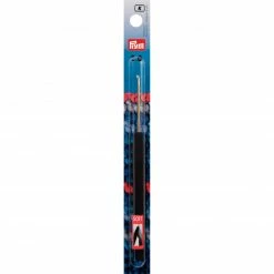 Woll-Häkelnadel - 2 mm breit - 13,5 cm lang - Aluminium