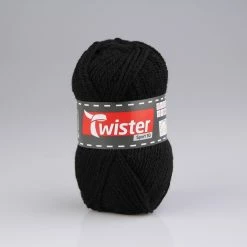 Wolle TWISTER SPORT 50 UNI - schwarz - 50g