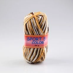 Wolle TWISTER SPORT 50 COLOR - natur-beige-braun - 50g