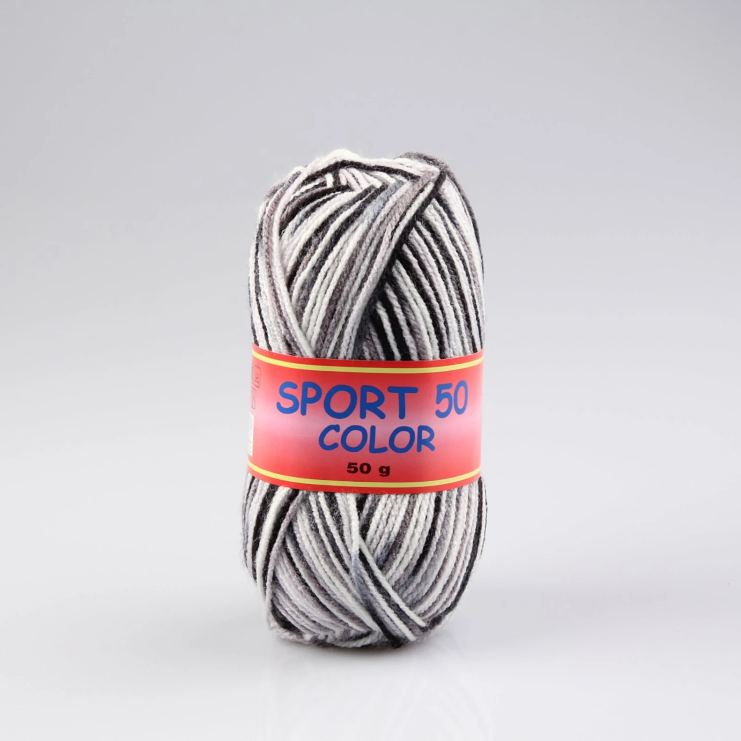 Wolle TWISTER SPORT 50 COLOR - weiß-schwarz-grau - 50g 3 Wolle TWISTER SPORT 50 COLOR - weiß-schwarz-grau - 50g