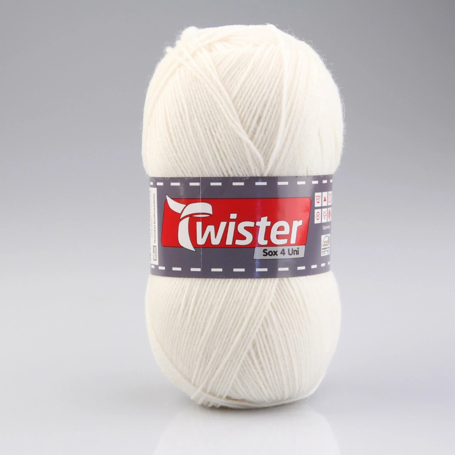 Wolle TWISTER SOX UNI - weiß - 100g 3 Wolle TWISTER SOX UNI - weiß - 100g