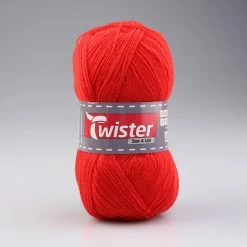 Wolle TWISTER SOX UNI - rot - 100g