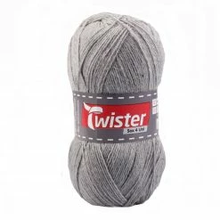 Wolle TWISTER SOX UNI - hellgrau - 100g