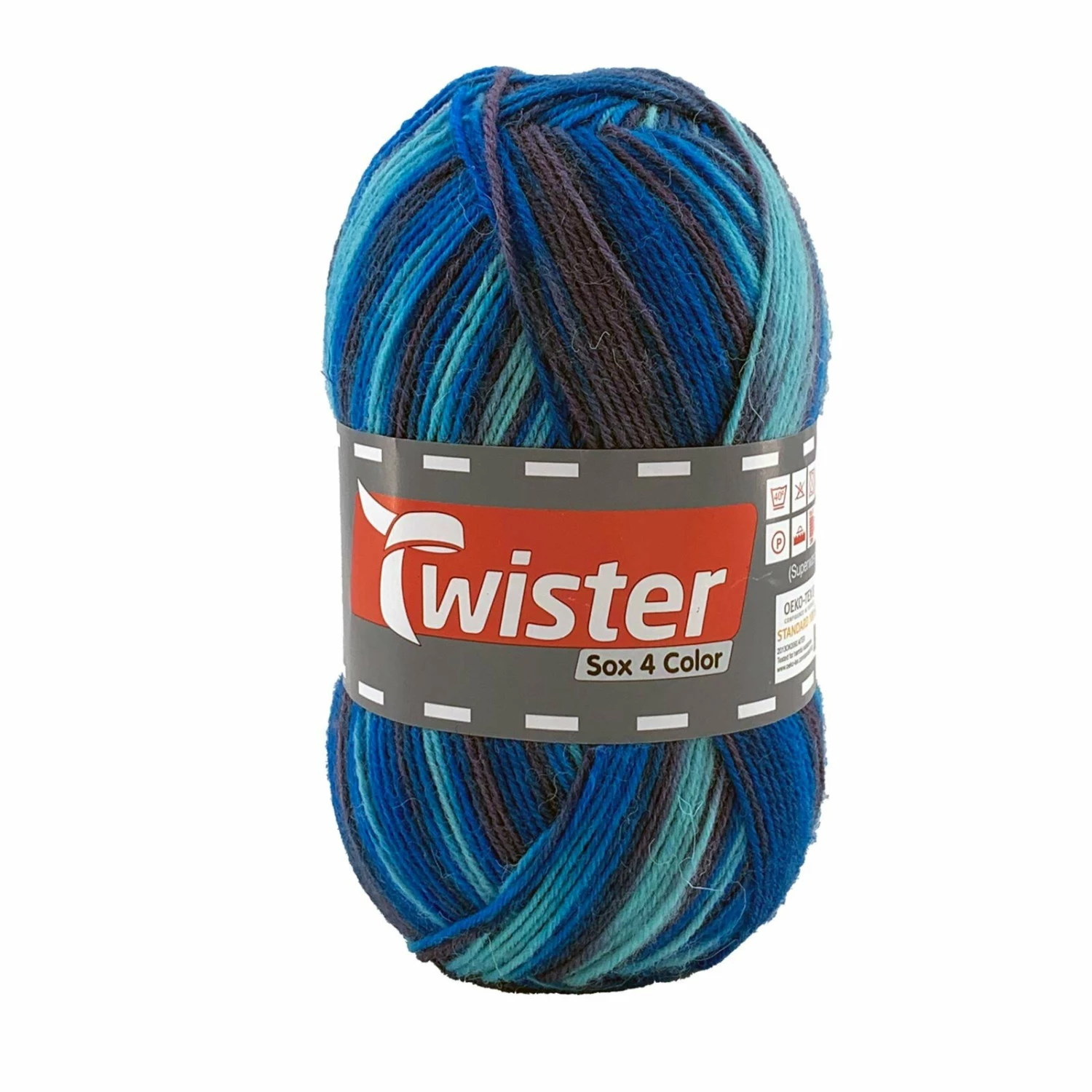 Wolle TWISTER SOX COLOR - lagune color - 100g 3 Wolle TWISTER SOX COLOR - lagune color - 100g