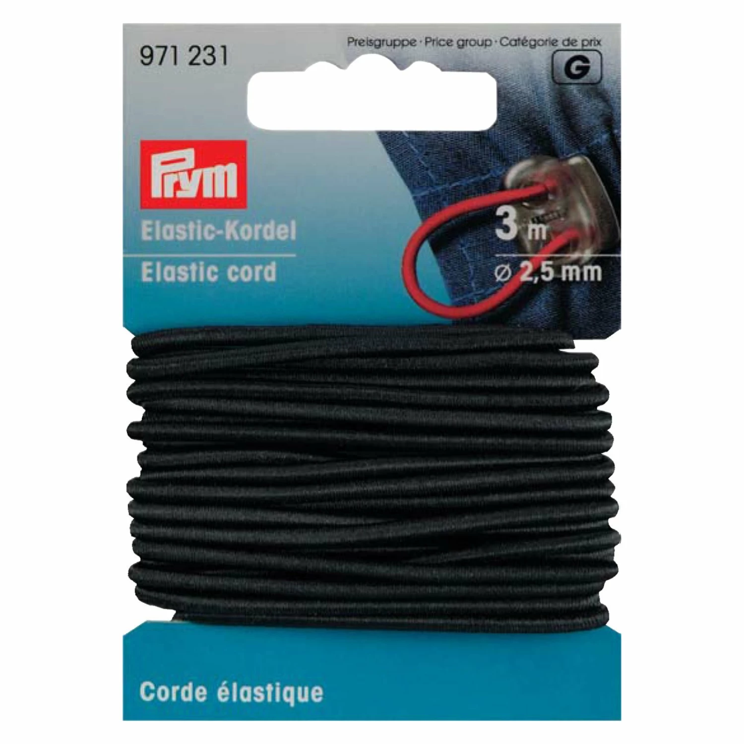 Elastic-Kordel - schwarz - 3 m 3 Elastic-Kordel - schwarz - 3 m