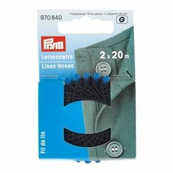 Zwirn - Leinen - schwarz - 2x 20m