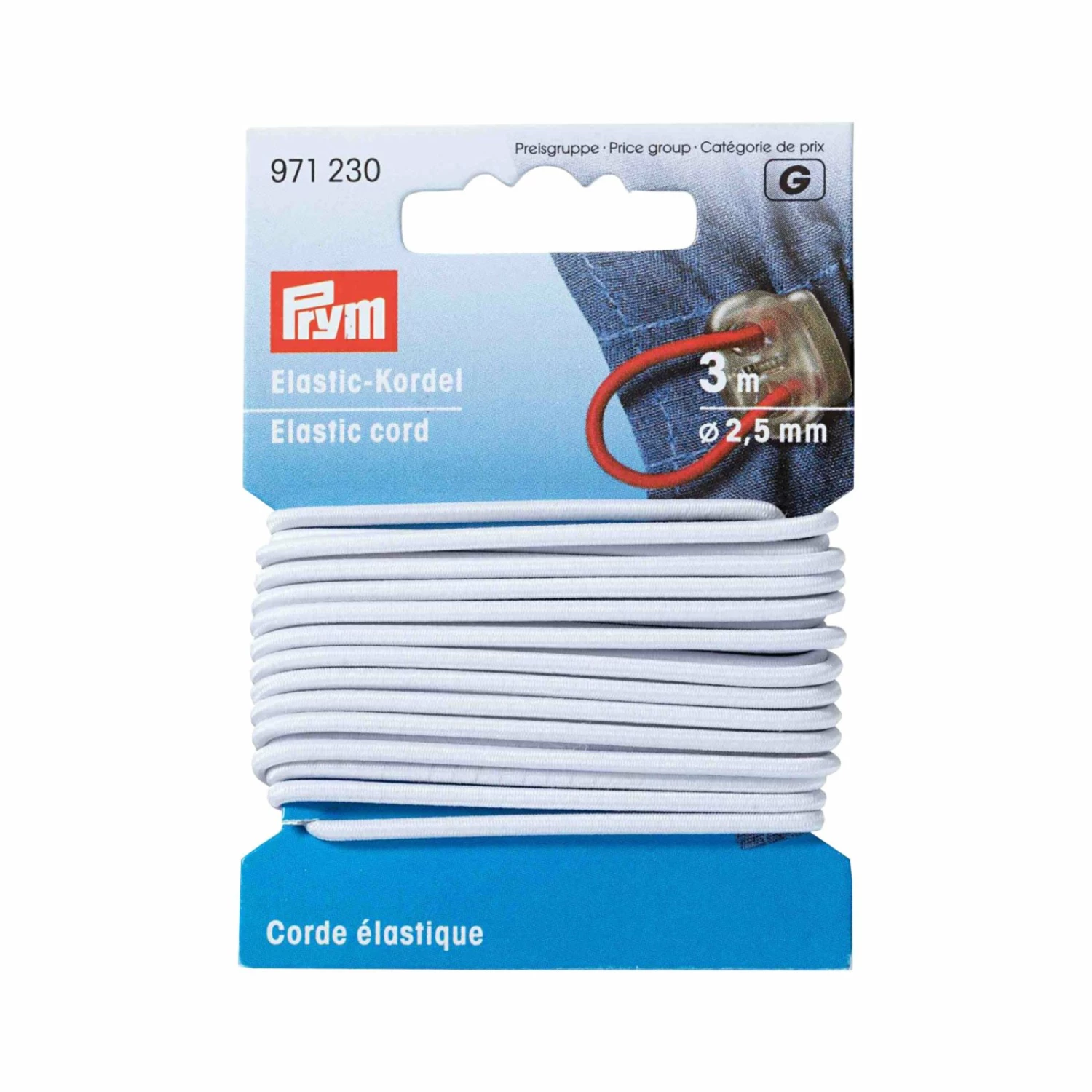 Elastic-Kordel - weiß - 3 m 3 Elastic-Kordel - weiß - 3 m