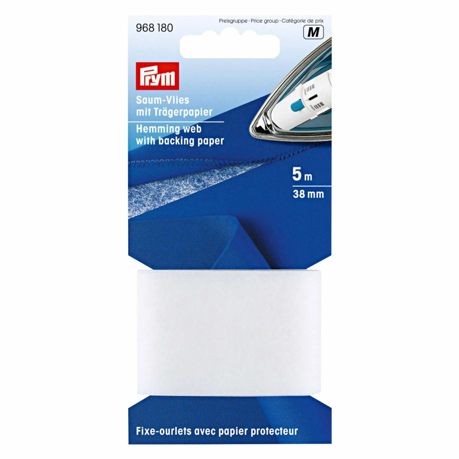 Saumvlies - weiß - 38 mm breit 3 Saumvlies - weiß - 38 mm breit