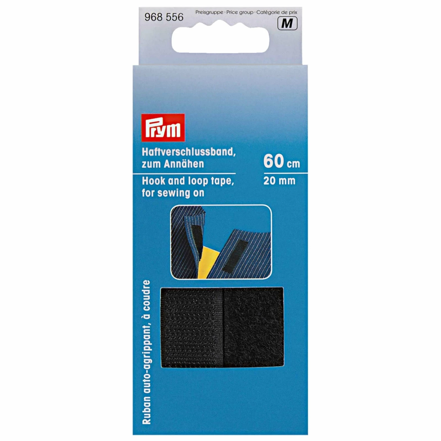 Klettband - schwarz - zum Annähen - 60 cm 3 Klettband - schwarz - zum Annähen - 60 cm