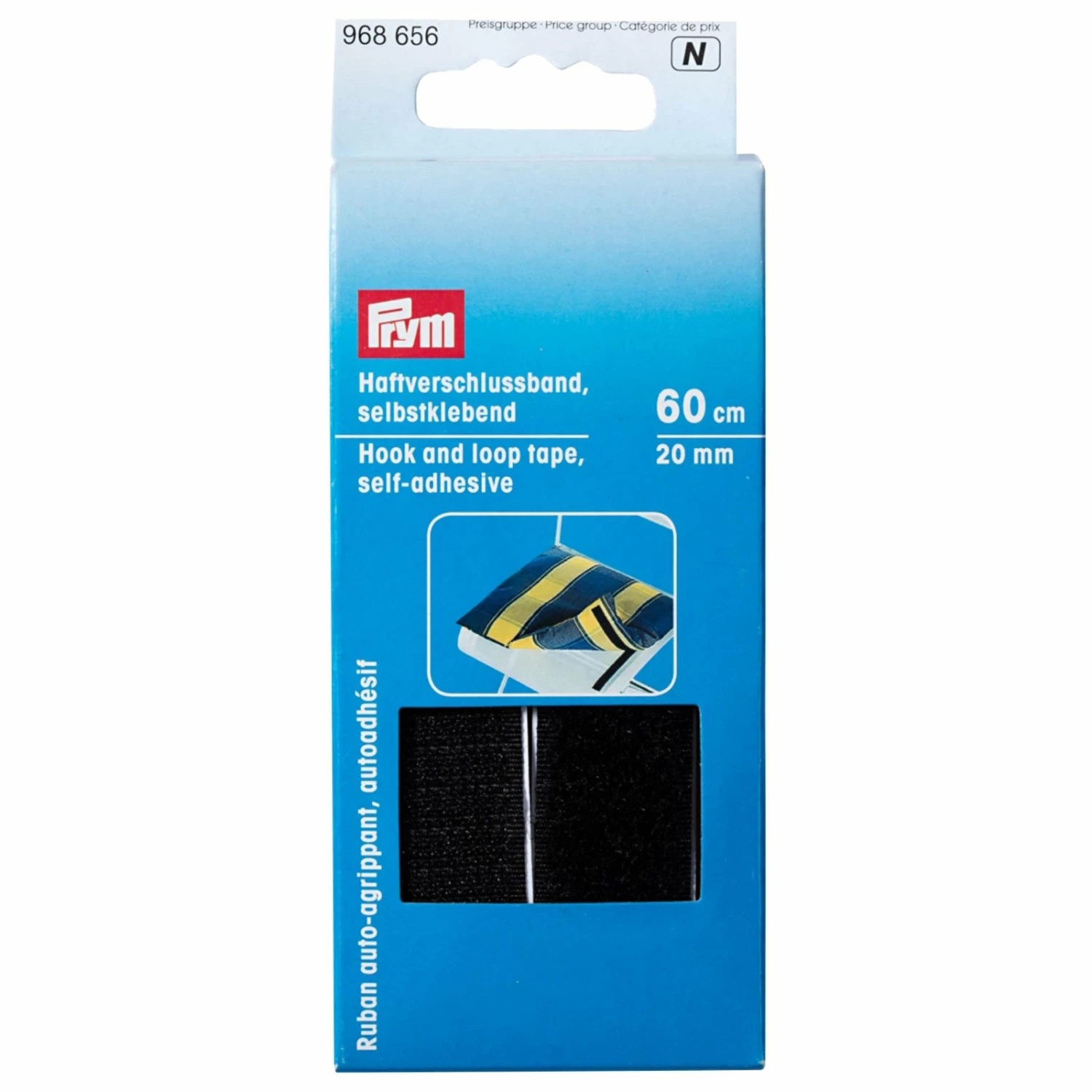 Klettband - schwarz - selbstklebend - 60 cm 3 Klettband - schwarz - selbstklebend - 60 cm