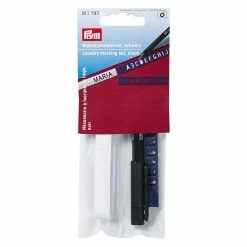 Wäscheetikett-Bänder - weiß - mit Stift und Schablone - 3 m