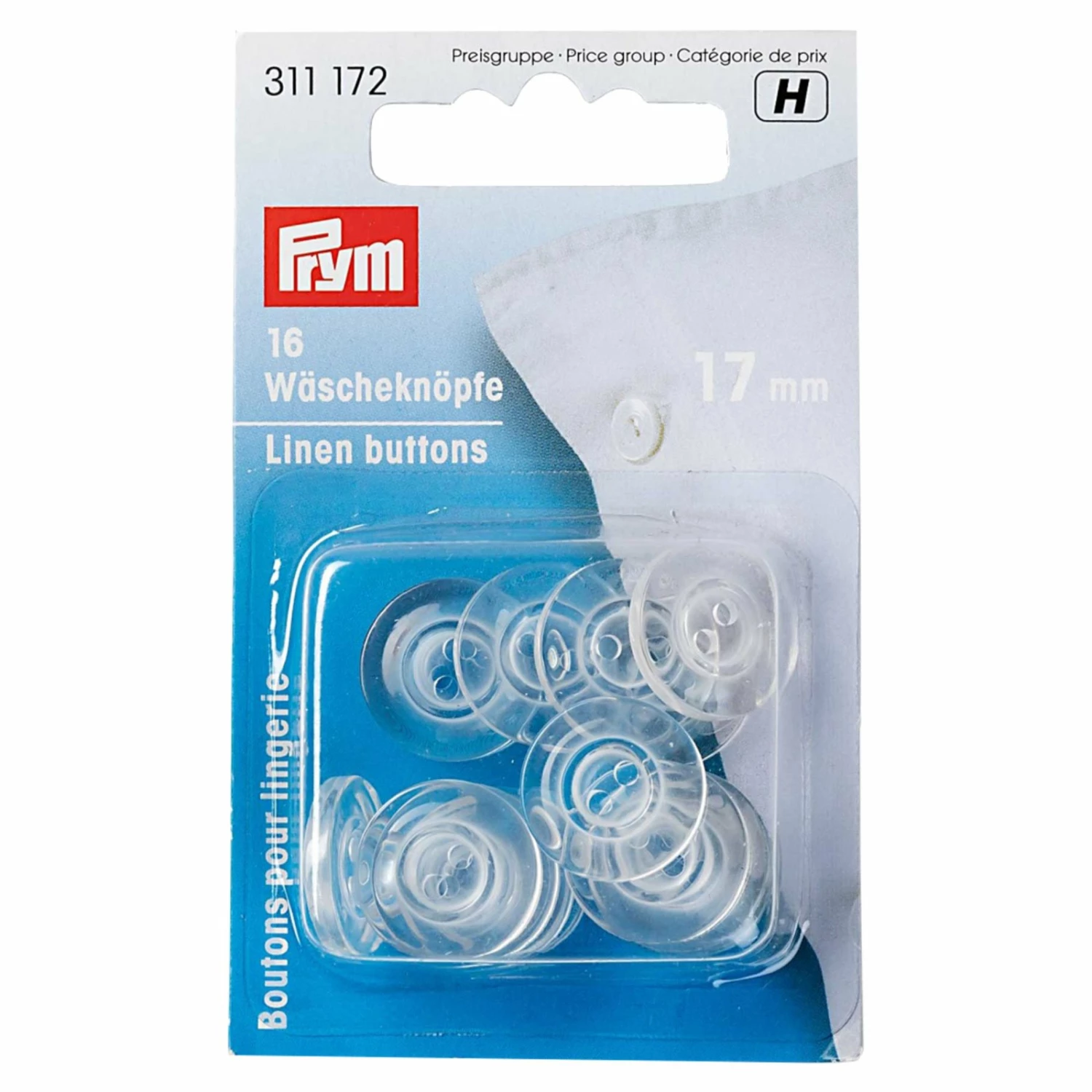 Wäscheknopf - transparent - 16 Stück - 17 mm 3 Wäscheknopf - transparent - 16 Stück - 17 mm