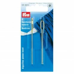 Durchziehnadeln - vergoldetes Öhr - 2 Stück