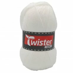 Strickgarn TWISTER LUXOR UNI - weiß - 150g