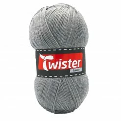 Strickgarn TWISTER LUXOR UNI - grau - 150g
