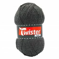 Strickgarn TWISTER LUXOR UNI - dunkelgrau - 150g