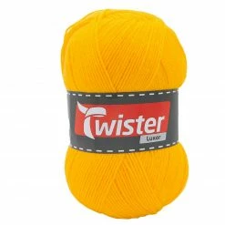 Strickgarn TWISTER LUXOR UNI - gelb - 150g
