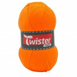 Strickgarn TWISTER LUXOR UNI - neonorange - 150g