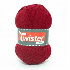 Strickgarn TWISTER LUXOR UNI - bordeaux - 150g