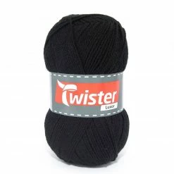 Strickgarn TWISTER LUXOR UNI - schwarz - 150g