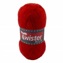 Strickgarn TWISTER FLUFFY - rot - 50g