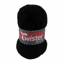 Strickgarn TWISTER FLUFFY - schwarz - 50g