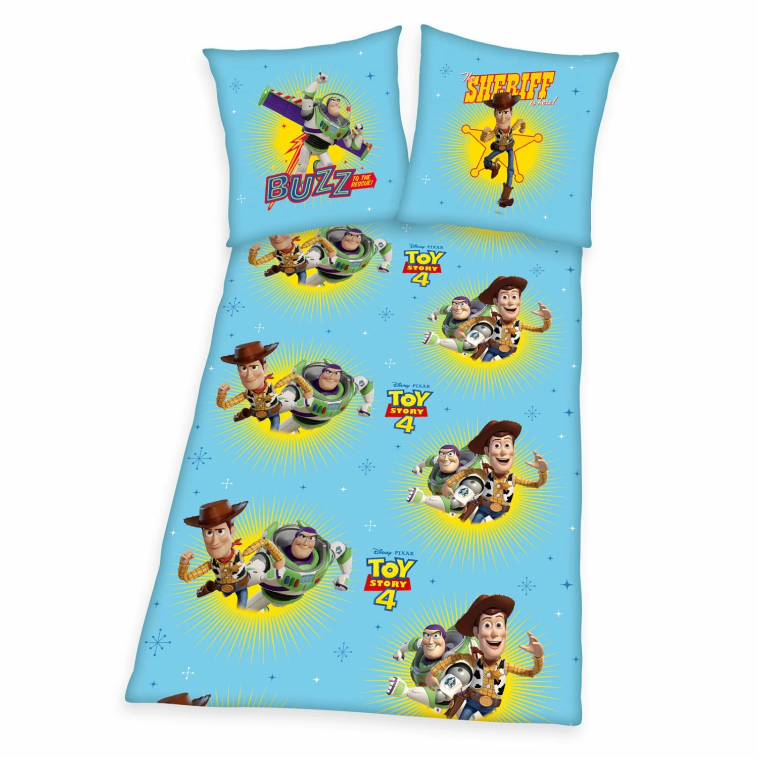 Microfaser-Bettwäsche TOY STORY 4 - hellblau - 135x200 cm 3 Microfaser-Bettwäsche TOY STORY 4 - hellblau - 135x200 cm