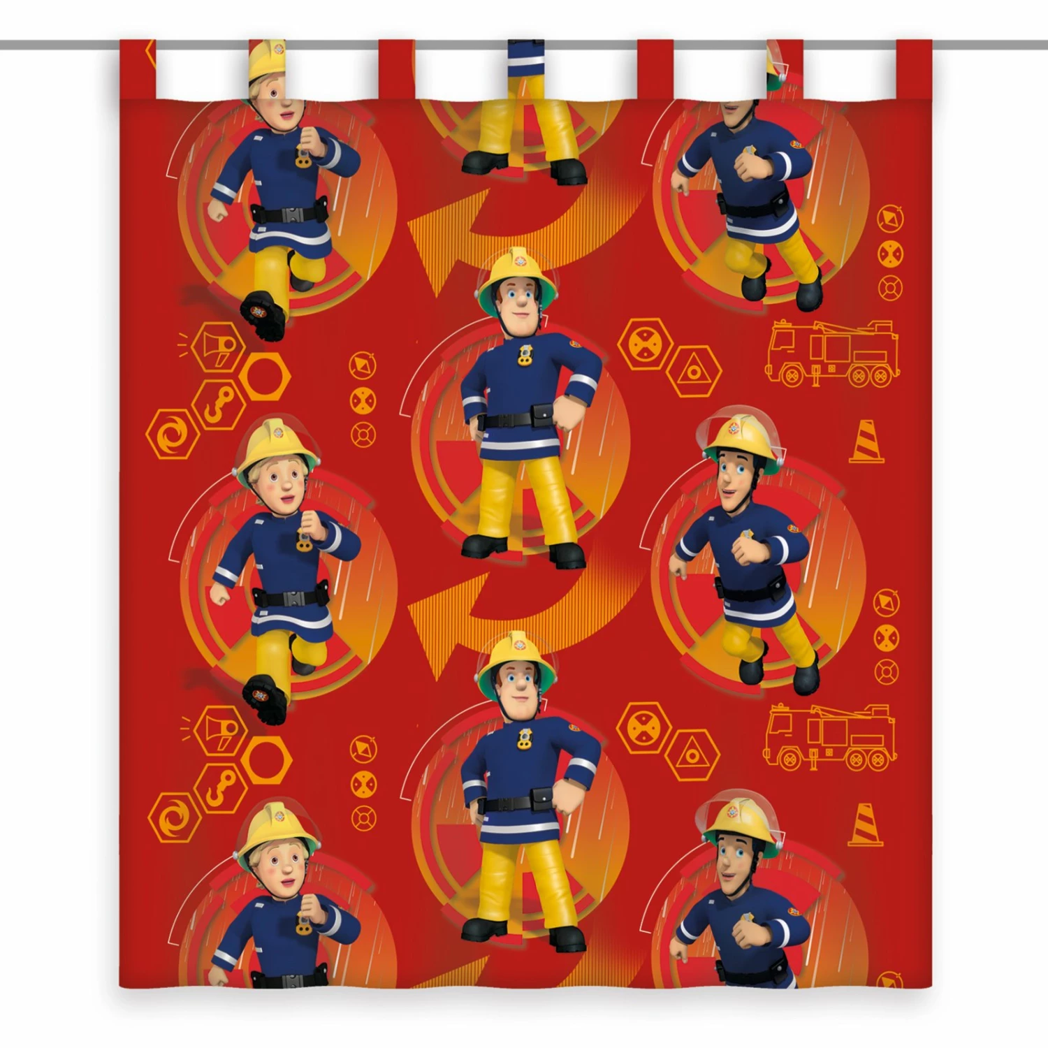 Schlaufenschal FEUERWEHR SAM - rot - 140x160 cm 3 Schlaufenschal FEUERWEHR SAM - rot - 140x160 cm