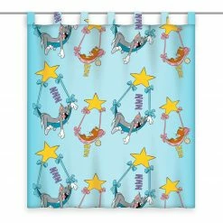 Schlaufenschal TOM & JERRY - hellblau - 140x160 cm