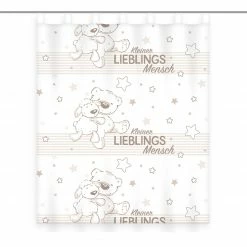 Schlaufenschal KLEINER LIEBLINGSMENSCH - weiß-beige - 140x160 cm