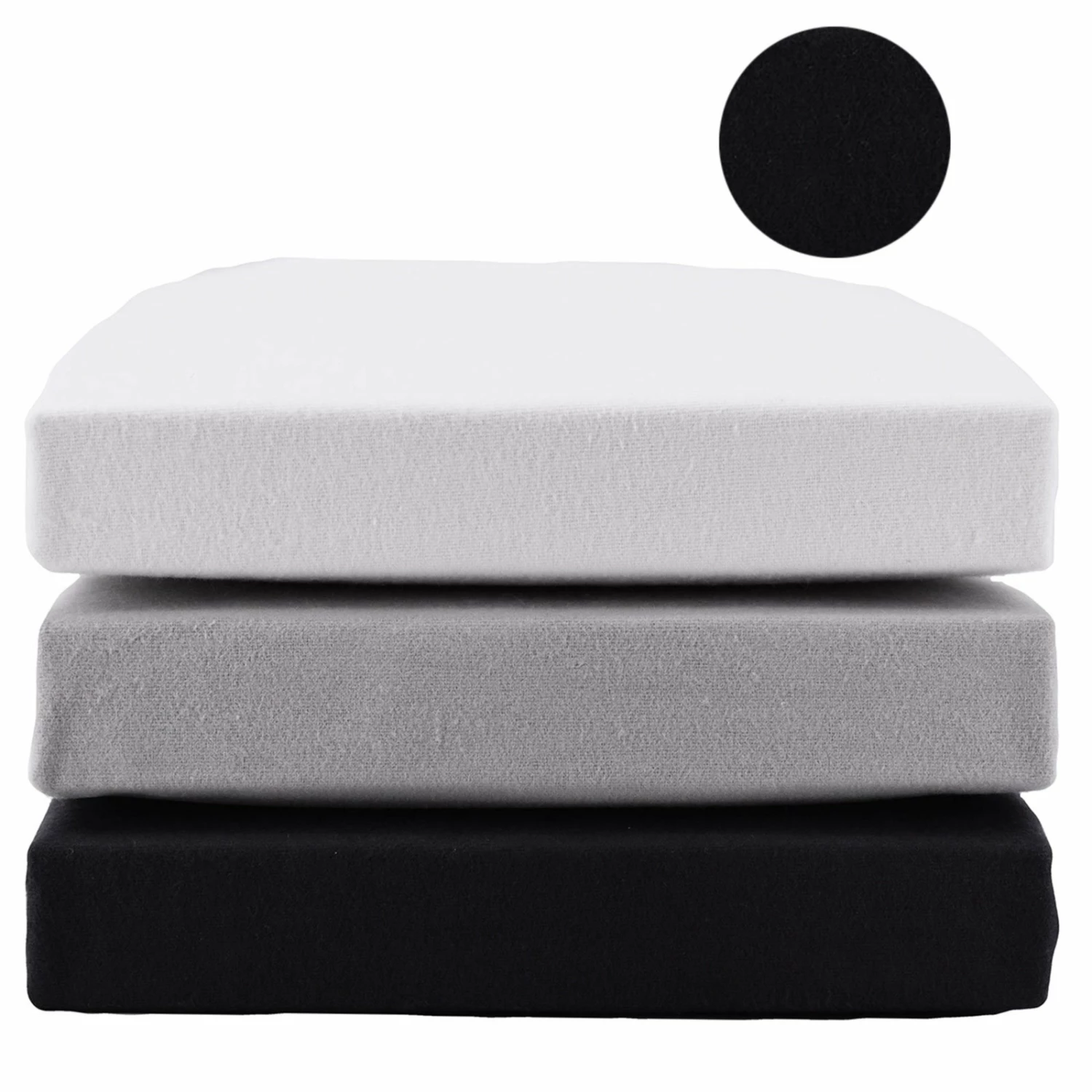 Feinbiber-Topper-Spannbetttuch - anthrazit - 180x200 cm 3 Feinbiber-Topper-Spannbetttuch - anthrazit - 180x200 cm