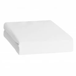 Feinbiber-Spannbettlaken - weiß - 100x200 cm