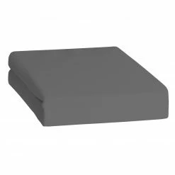 Feinbiber-Spannbettlaken - anthrazit - 100x200 cm