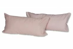 2er-Set Feinbiber-Kissenhüllen - mittelgrau - 80x40 cm